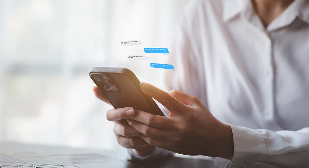 Person using a smartphone